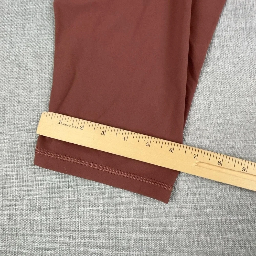 Athleta Capri Leggings Womens 3X Brown Salutation Stash Pocket II Yoga Gym